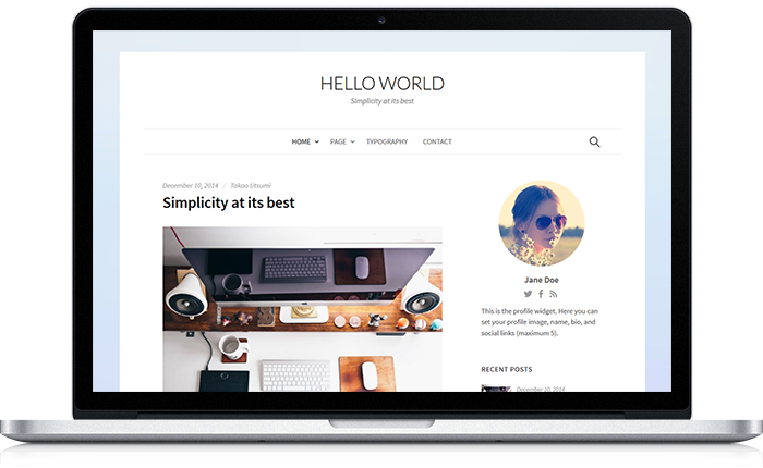 Hello World WordPress Theme